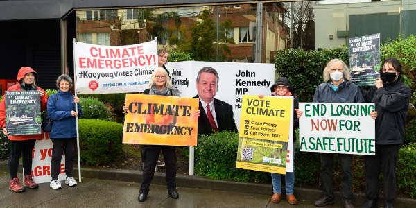 Forest protest at John Kennedy MPs office