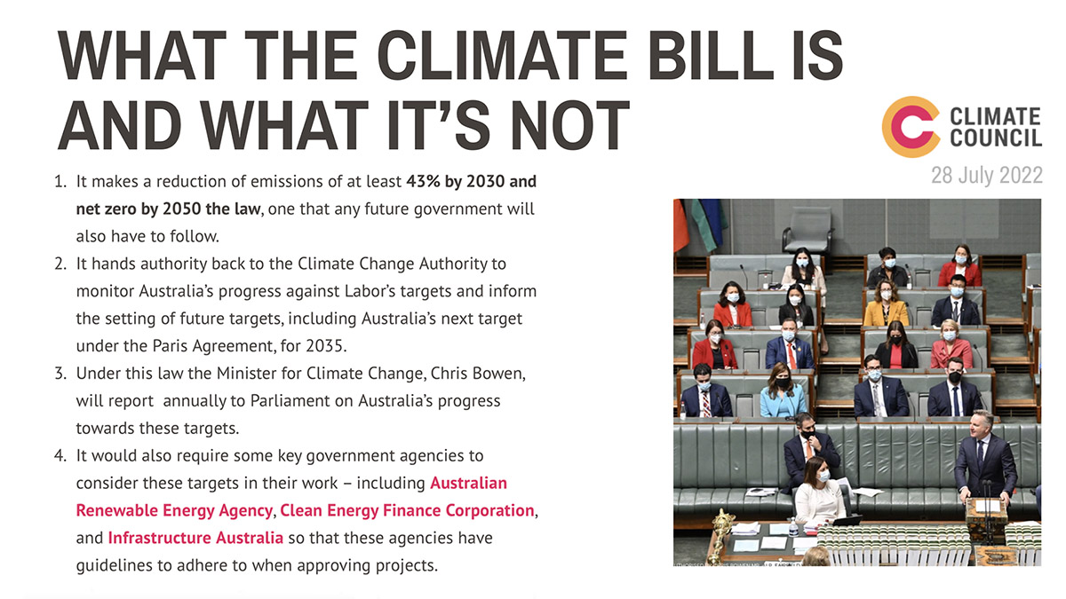 Labor's climate bill is not a detailed plan, but will be used to guide current and future governments in Australi's decarbobnisation journey