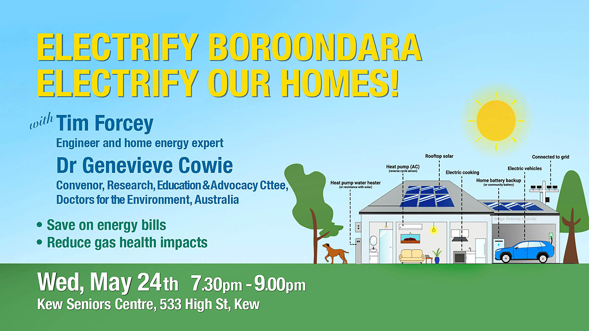 May 24 Electrify Boroondara Tim Forcey Dr Genevieve Cowie