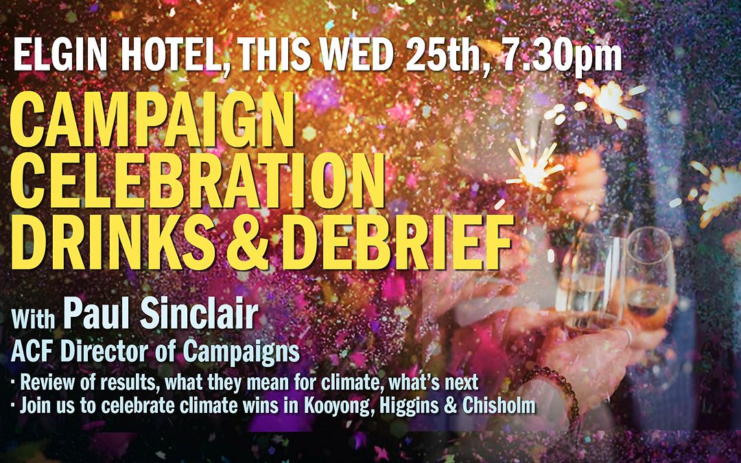 Campaign Celebration, Drinks & Debrief