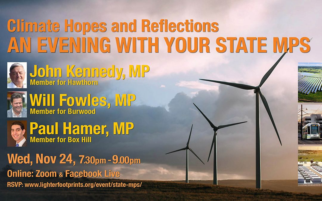 Climate Hopes and Reflections – An evening with your State MPs
