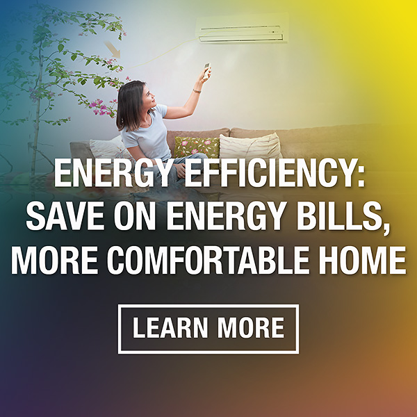 Reduce energy bills and increase comfort with energy efficiency