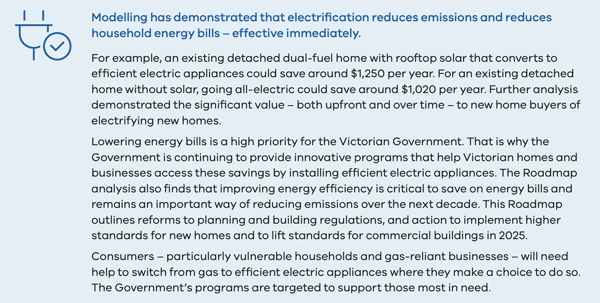 The VGSR highlights existing and adds some aditional targetted measures to help households to move to past gas