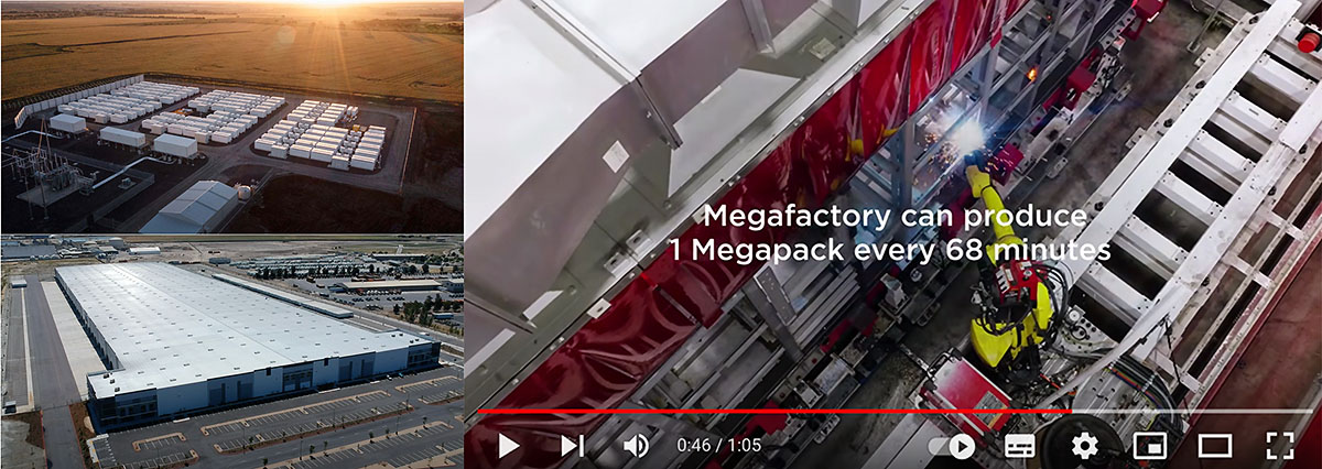The Victorian Big Battery uses Tesla Megapacks
