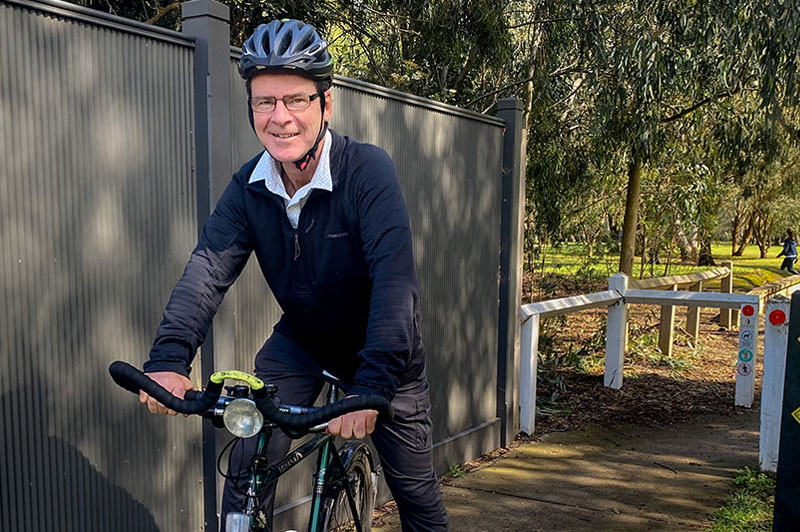 Vote Climate Neighbours East Kew Mick Nolan cycling