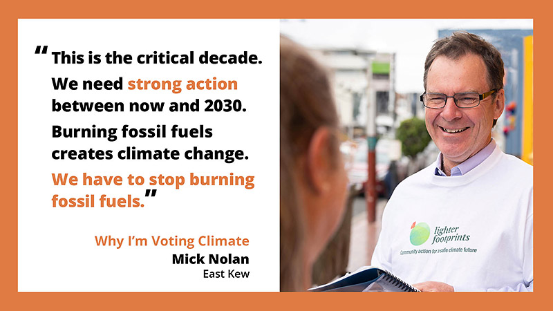 Vote Climate Neighbours quote - Mick Nolan