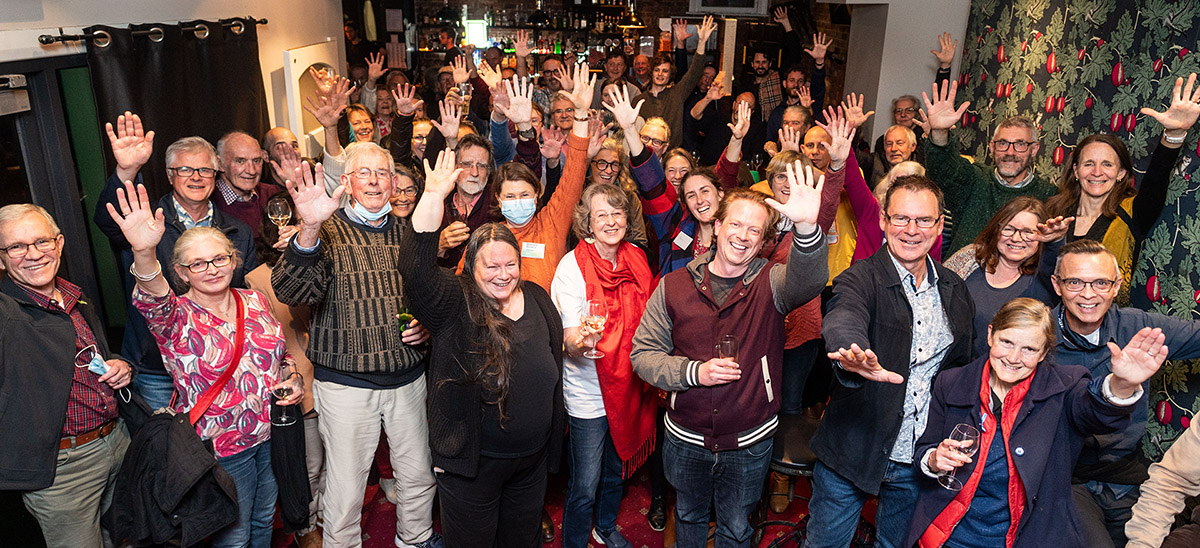 We won! Local climate group members celebrate at Elgin Hotel